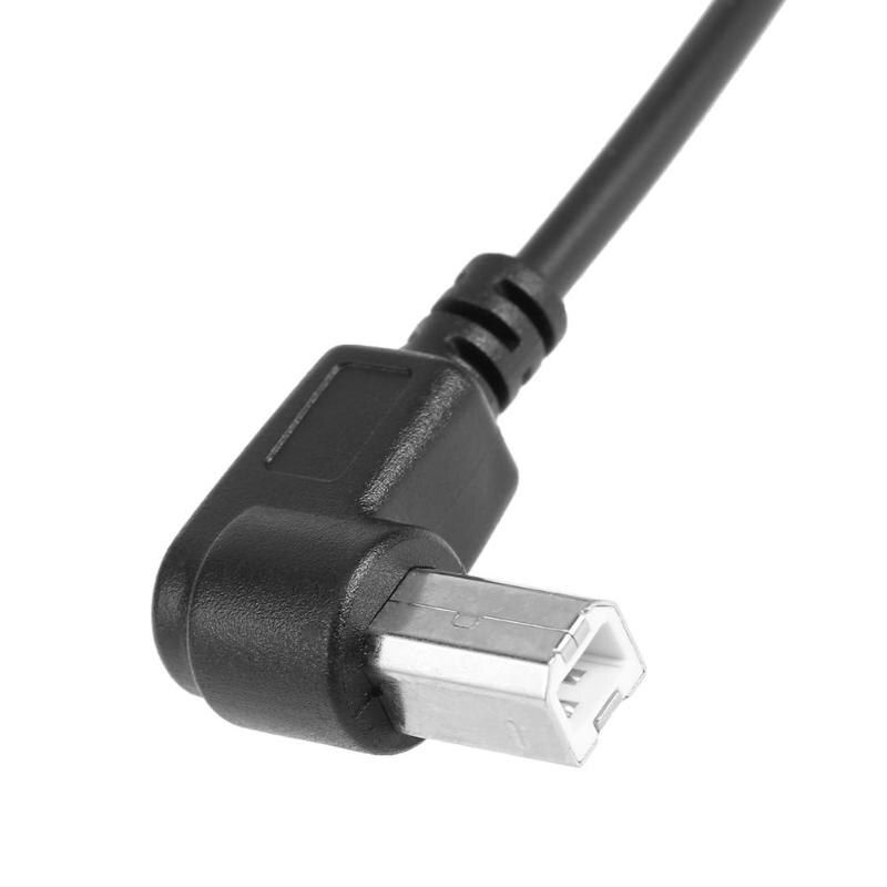 USB-B male hoek naar USB-B female tbv inbouw kabel 50 cm zwart 04